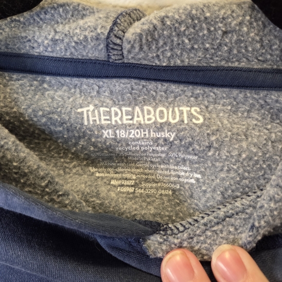 Distressed Blue NYC Hoodie Husky BOYS XL Threadabout - Picture 3 of 5